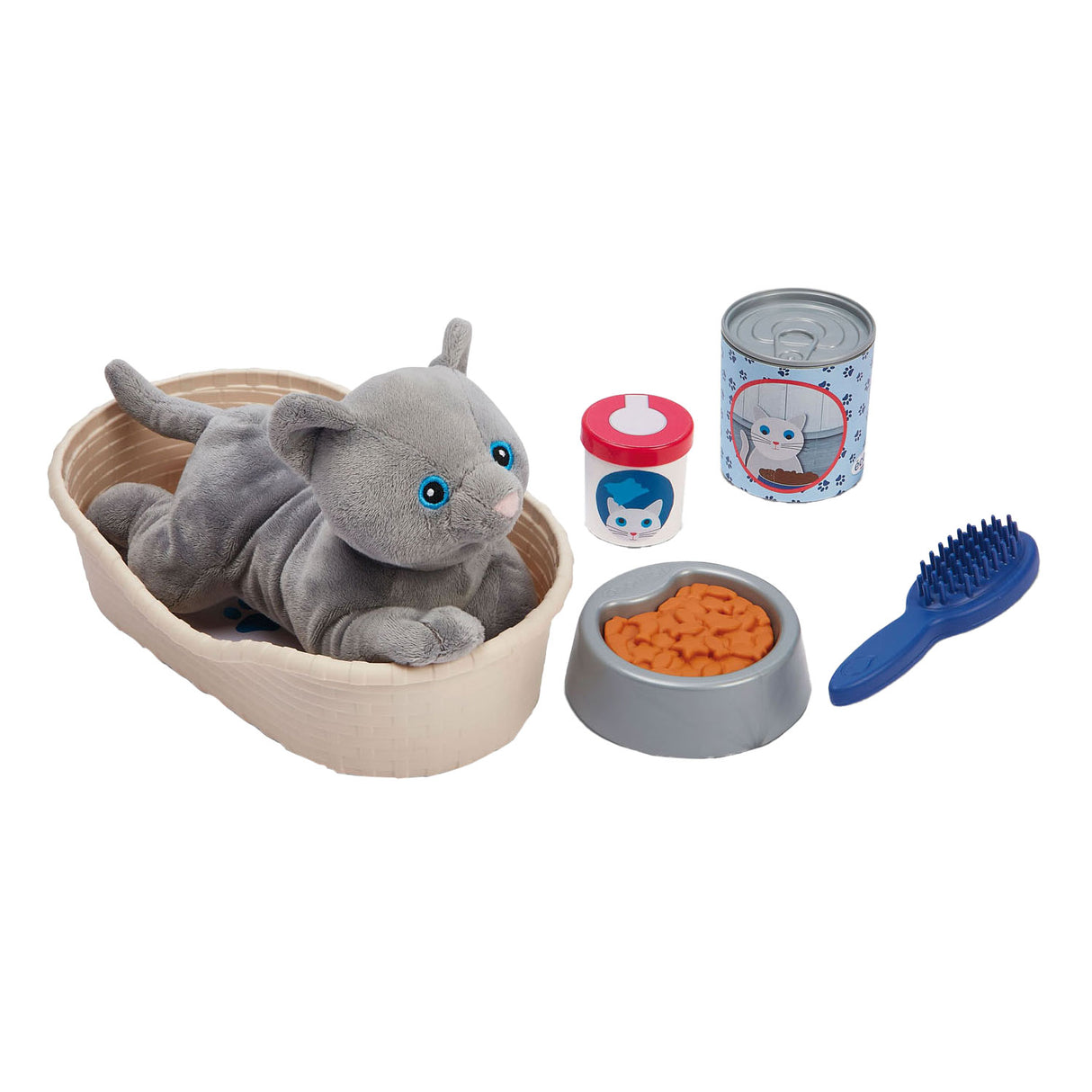 Ecoiffier Hug Cat mit Katzenkorb Play Set, 9dlg.