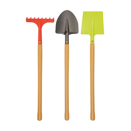 Ecoiffier Garden Tool Metal avec acier en bois, 3dlg.