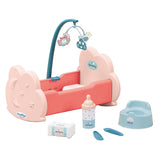 Cuna de la muñeca Ecoiffier con accesorios, 6dlg.