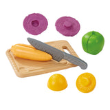 Ecoiffier 100% Chef Cutting Board con verduras y lecciones de corte, 10dlg.