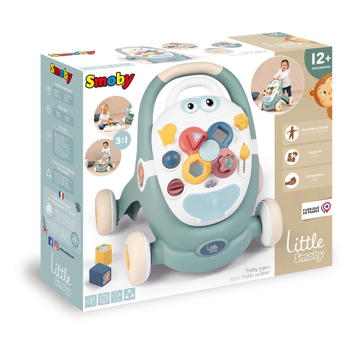 Smoby liten baby 3in1