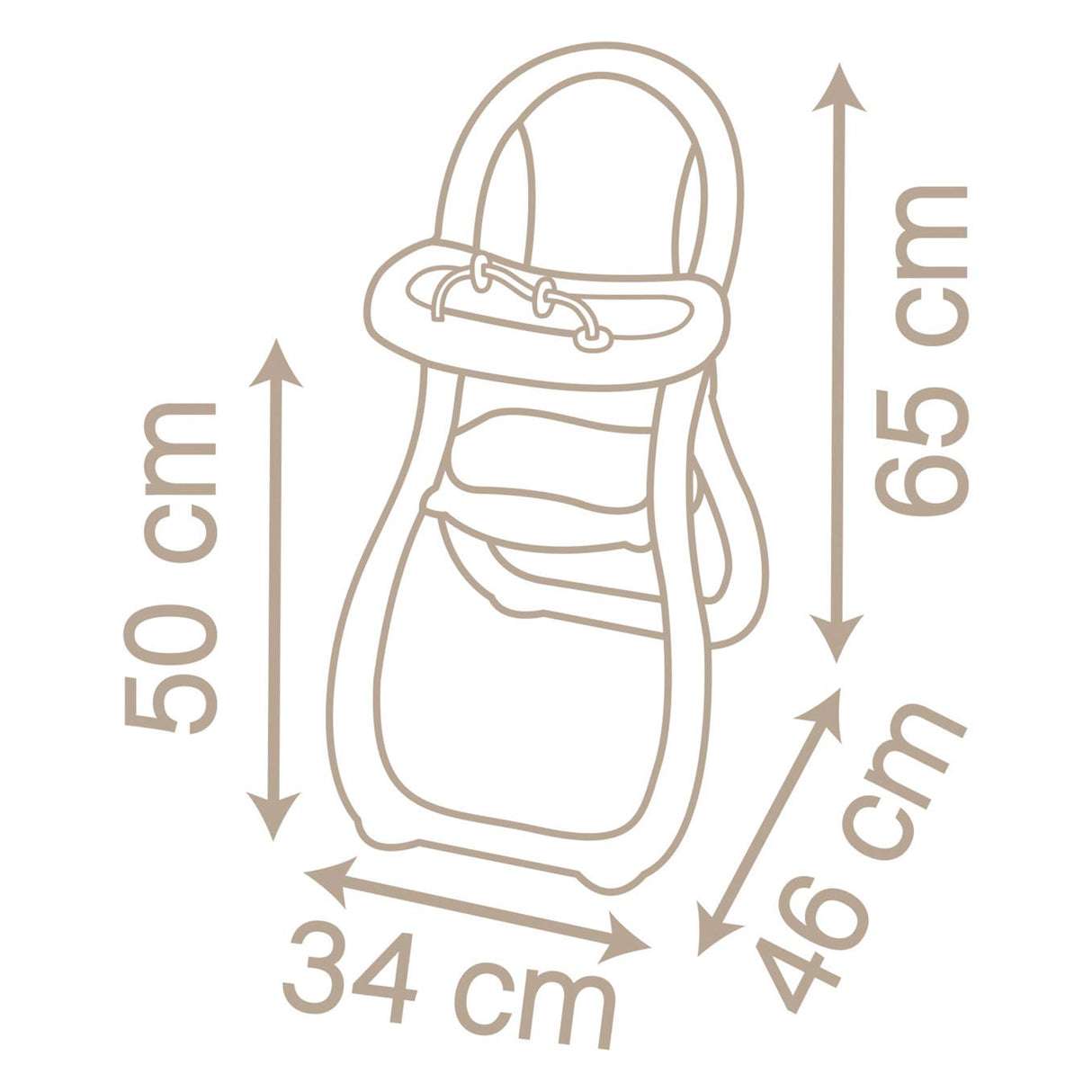 Smoby - babysykepleier baby stol