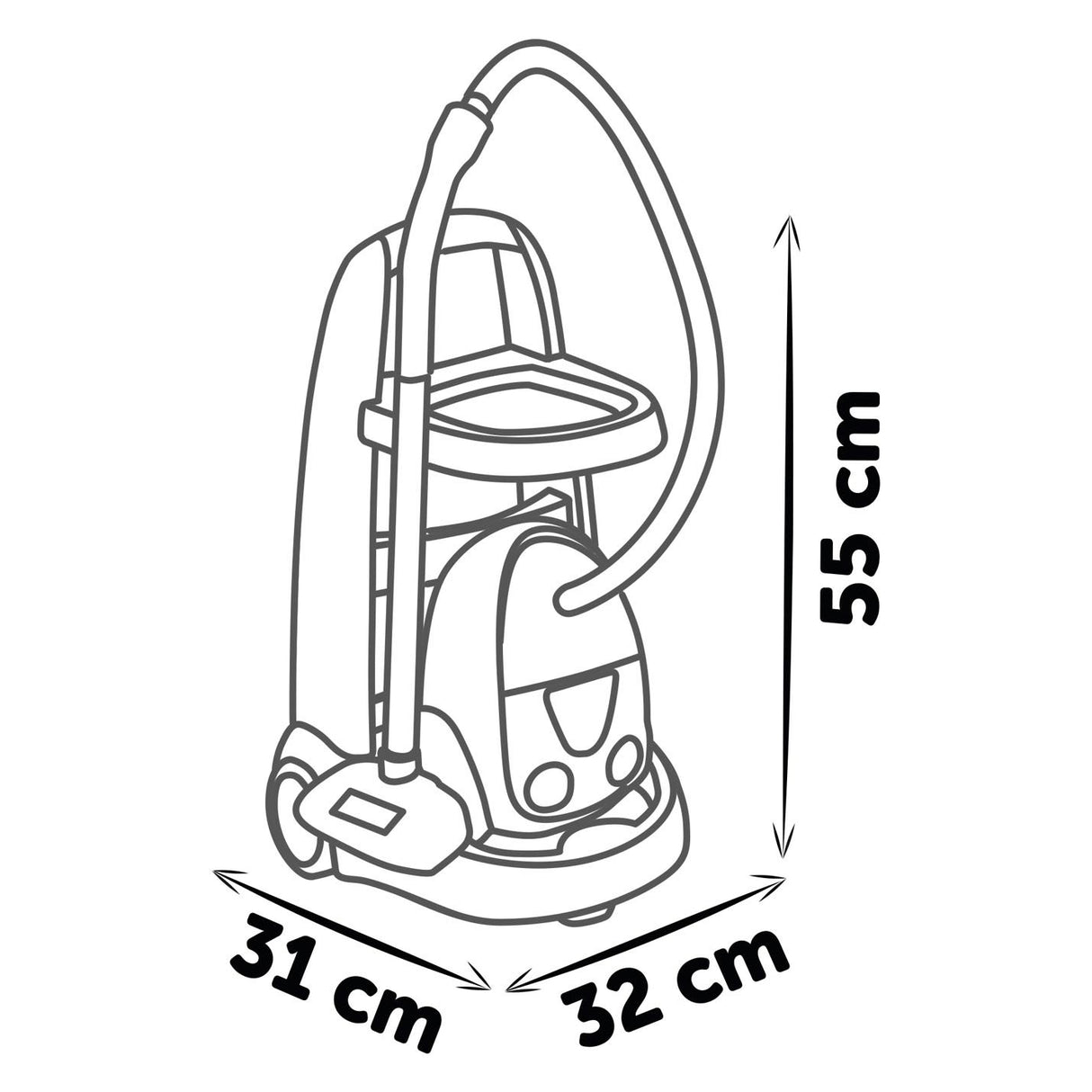 Smoby Cleaning Trolley con aspirapolvere 8dlg.