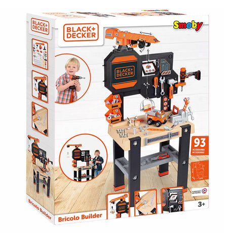 Smoby Black Decker Spielzeug Workbench mit Crane, 94dlg.