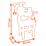 Fëmmert schwaarz decker toy Crybench mat Kran, 94dlg.