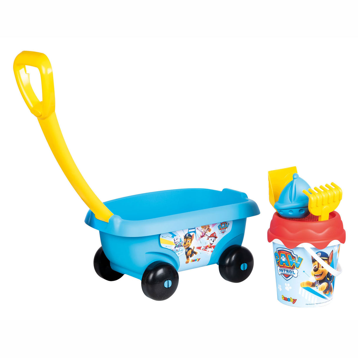 Smoby Beach Set med Bolderkar Paw Patrol, 5dlg.