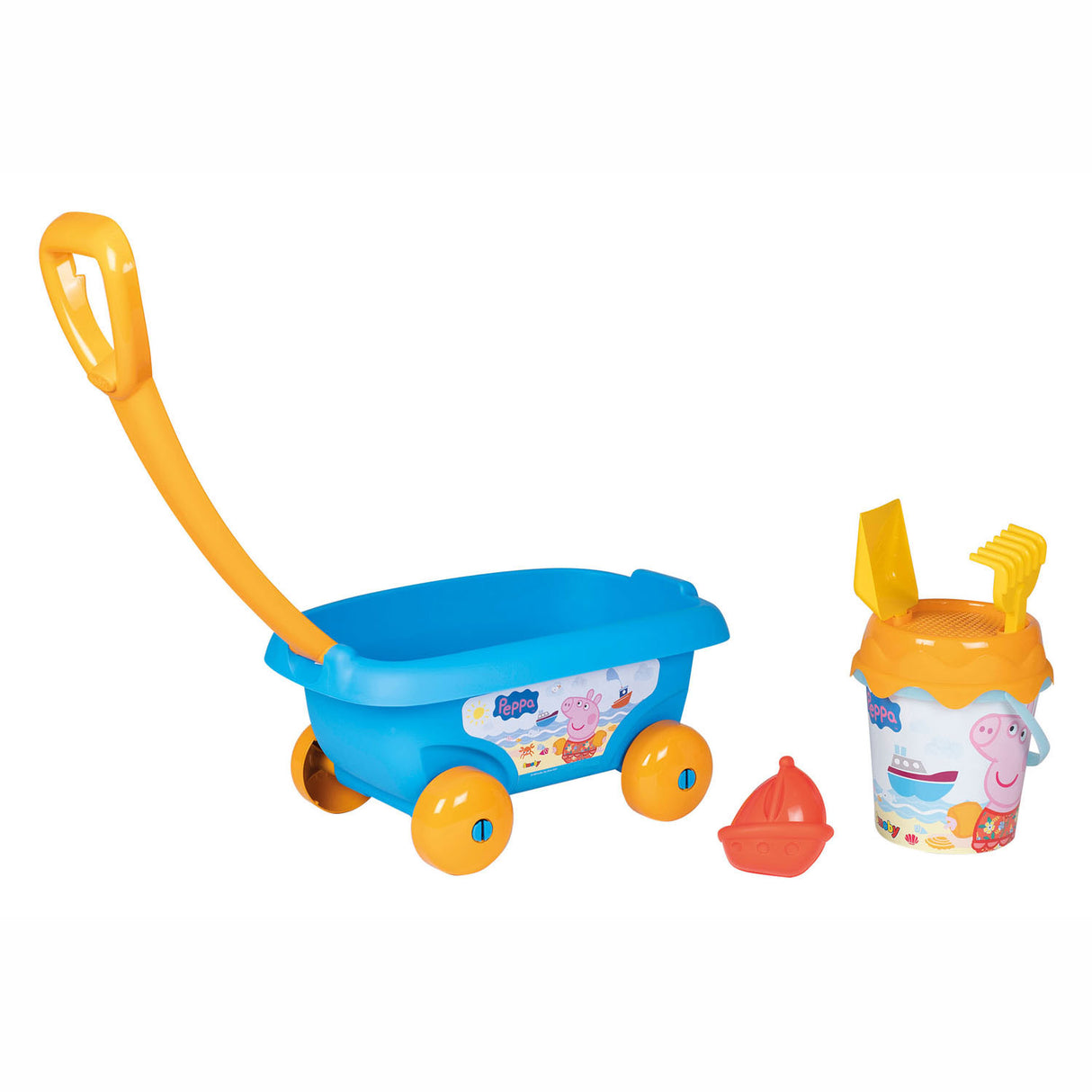 Smoby Strandset Peppa with Bolderkar Peppa Pig, 5dlg.