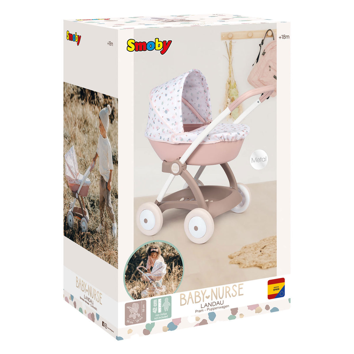 Smoby Baby Schwester Poppenwagen