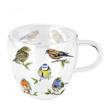 Ambiente Glas Vogelarten weiß