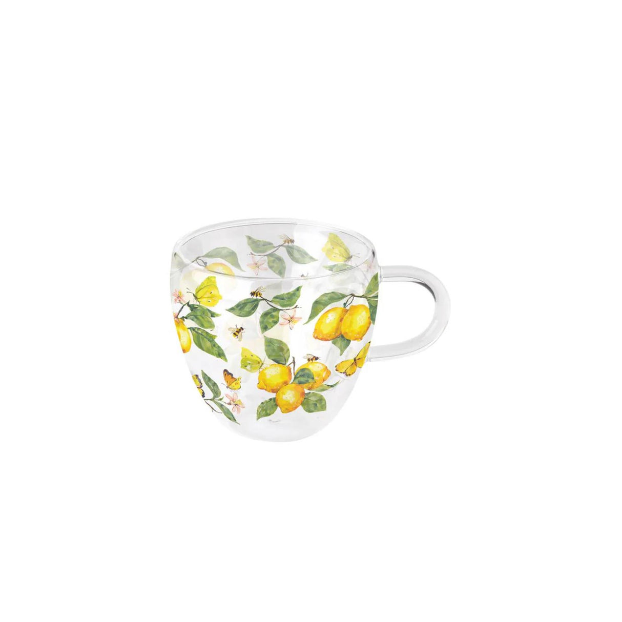 Ambiente dubbelwandig glas 0.2l fresh lemons wit