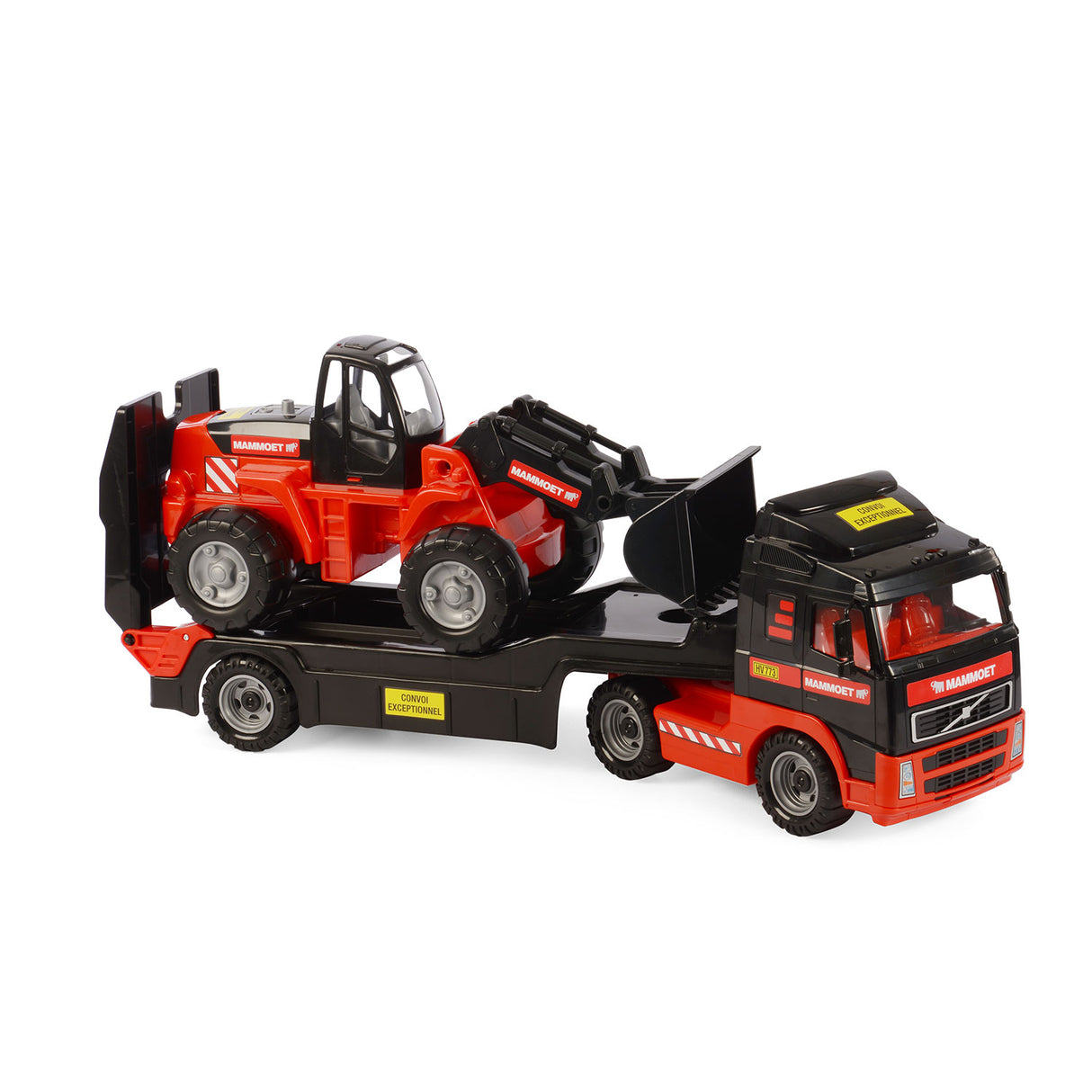 Mammoet Toys Cavallino Mammoet Truck con rimorchio ed escavatore