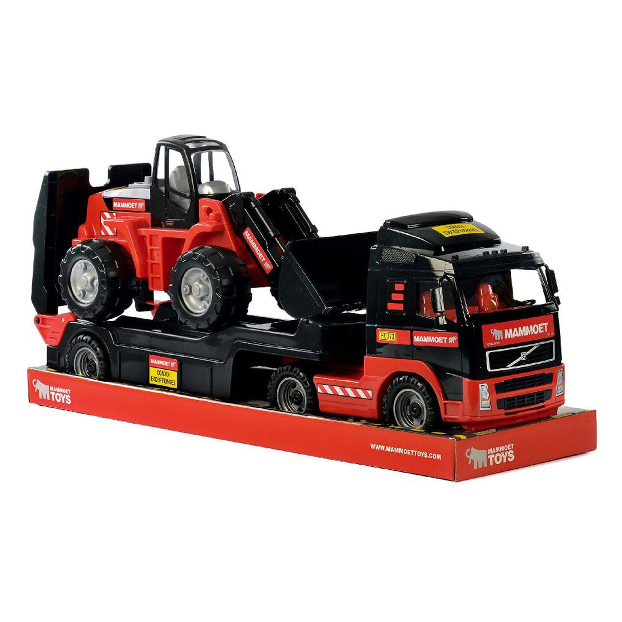 Mammoet Toys Cavallino Mammoet Truck con rimorchio ed escavatore