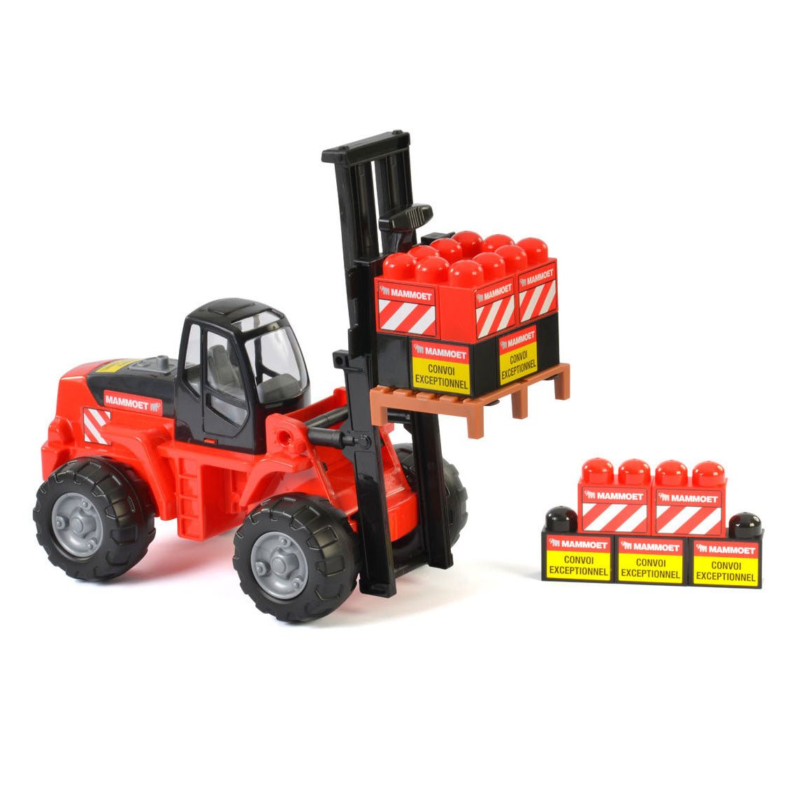 Mammoet Toys Mammoet forklift with building blocks