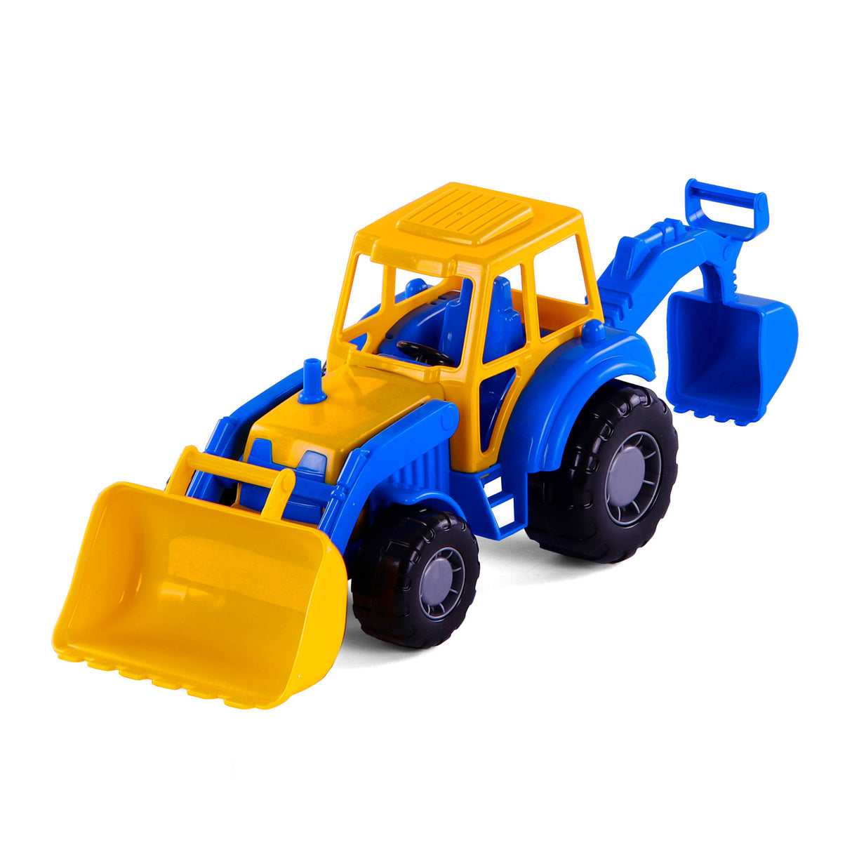 Cavallino Toys Cavallino ciągnik z przednią ładowarką niebieską