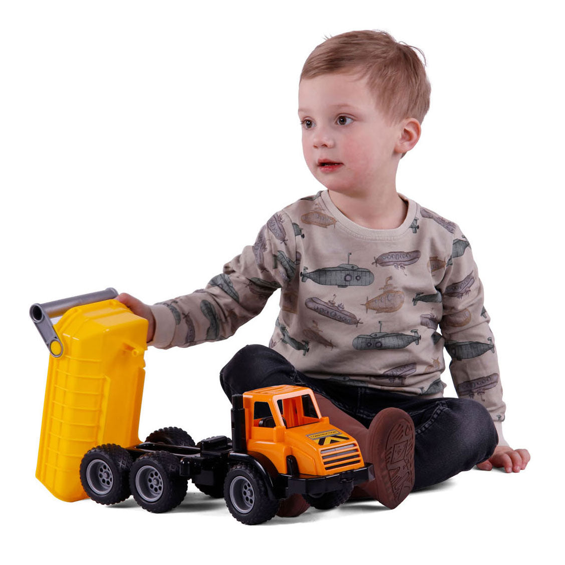 Cavallino Toys Cavallino Grip Buik Truck mit Gummireifen, 42 cm