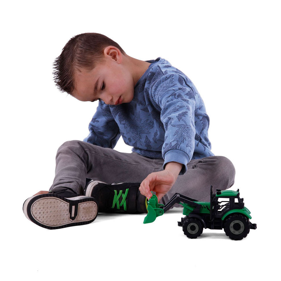 Cavallino Toys Cavallino traktor med spade grön, skala 1:32