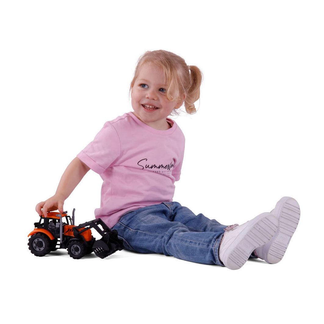 Cavallino toys cavallino tractor met lader geel, schaal 1:32