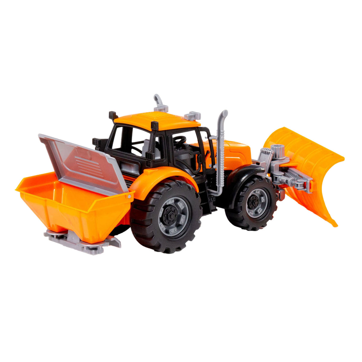 Cavallino Toys Cavallino Traktor mit Schneepfluggelb, Skala 1:32