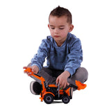 Cavallino Toys Cavallino traktor med oplader og gravemaskine gul, skala 1:32