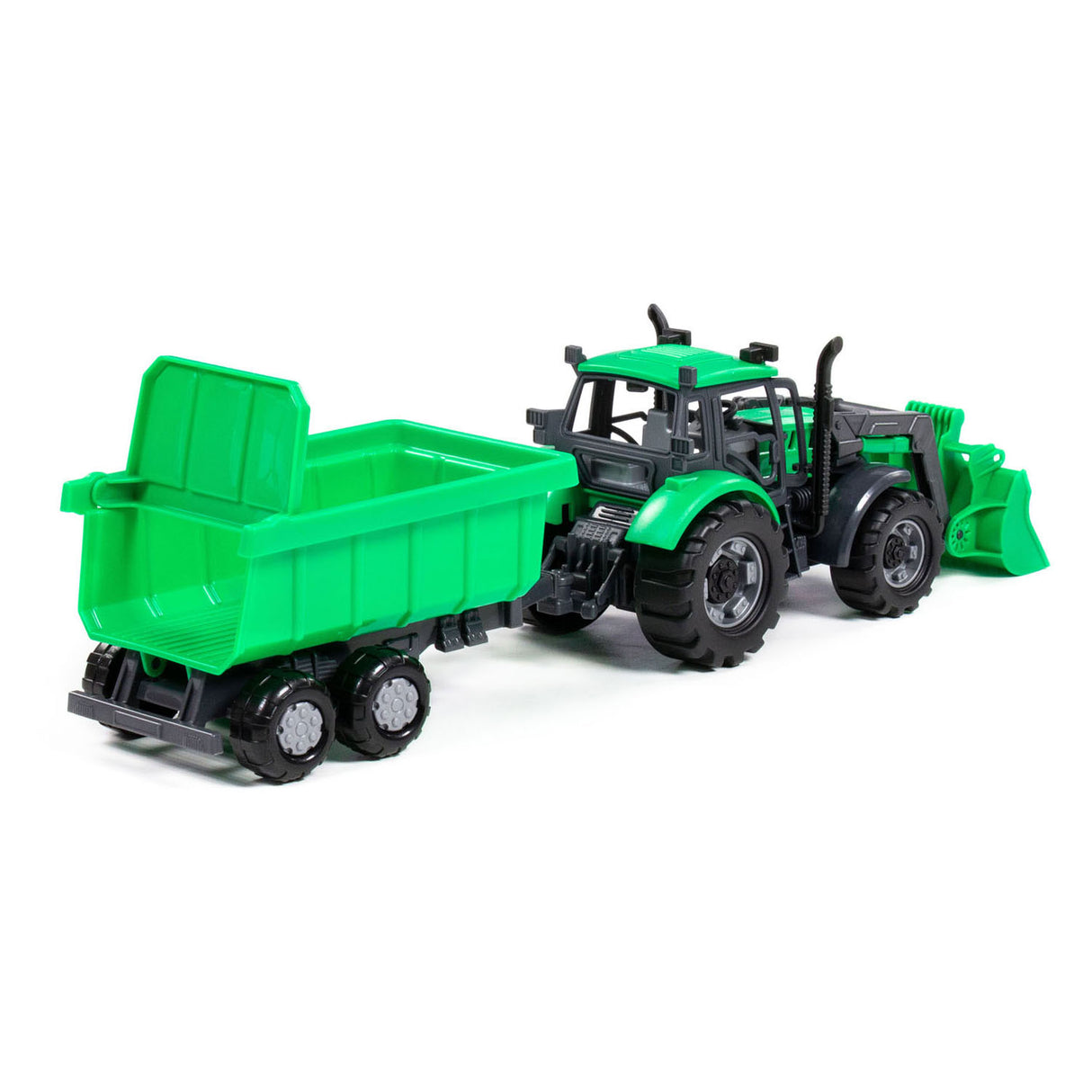 Cavallino Toys Cavallino Traktor mit Ladegerät und Versorgung Foltergrün, Skala 1:32