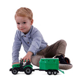 Cavallino -Traktor mit Pferdeanhänger grün, Skala 1:32