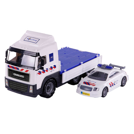 Cavallino Toys Cavallino Politievrachtwagen en Politieauto, Schaal 1:16