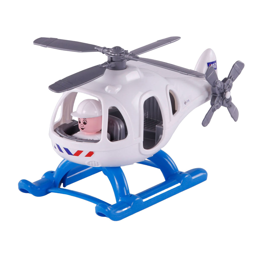 Cavallino Toys Cavallino Police Hubschrauber mit Spielfigur, 29,5 cm