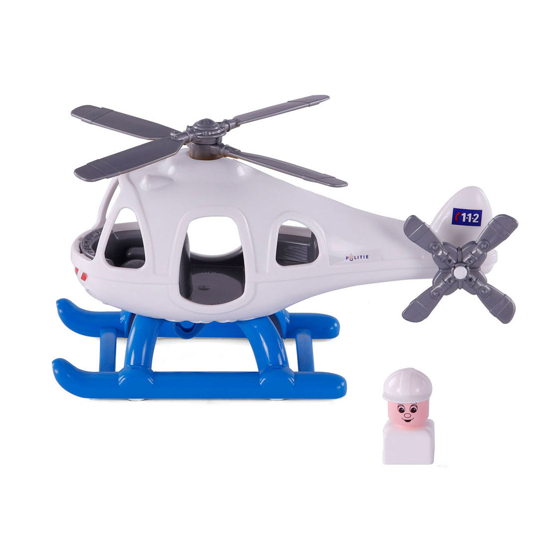 Cavallino Toys Cavallino Police Hubschrauber mit Spielfigur, 29,5 cm