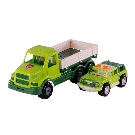 Cavallino Toys Cavallino XL Torpedo -LKW mit Überleben Jeep Groen, 44,5 cm