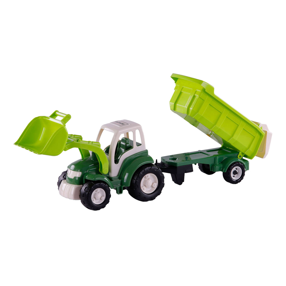 Cavallino Toys Cavallino XL Tractor Green with tilt trailer, 86.5 cm