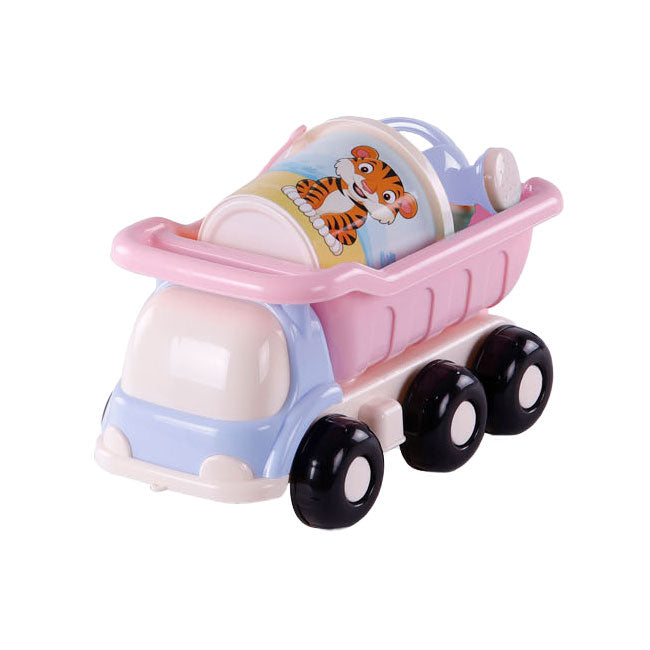 Cavallino Toys Cavallino Beach Kiepwagen con set di set rosa, 5dlg.