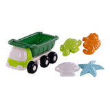 Cavallino Toys Cavallino Beach Kiepwagen con 4 formas de arena verde