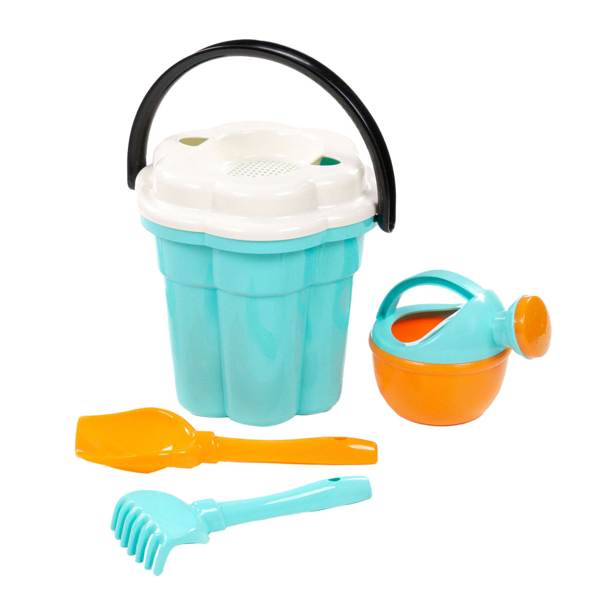 Cavallino Toys Cavallino XL classic bucket with watering can blue, 4dlg.