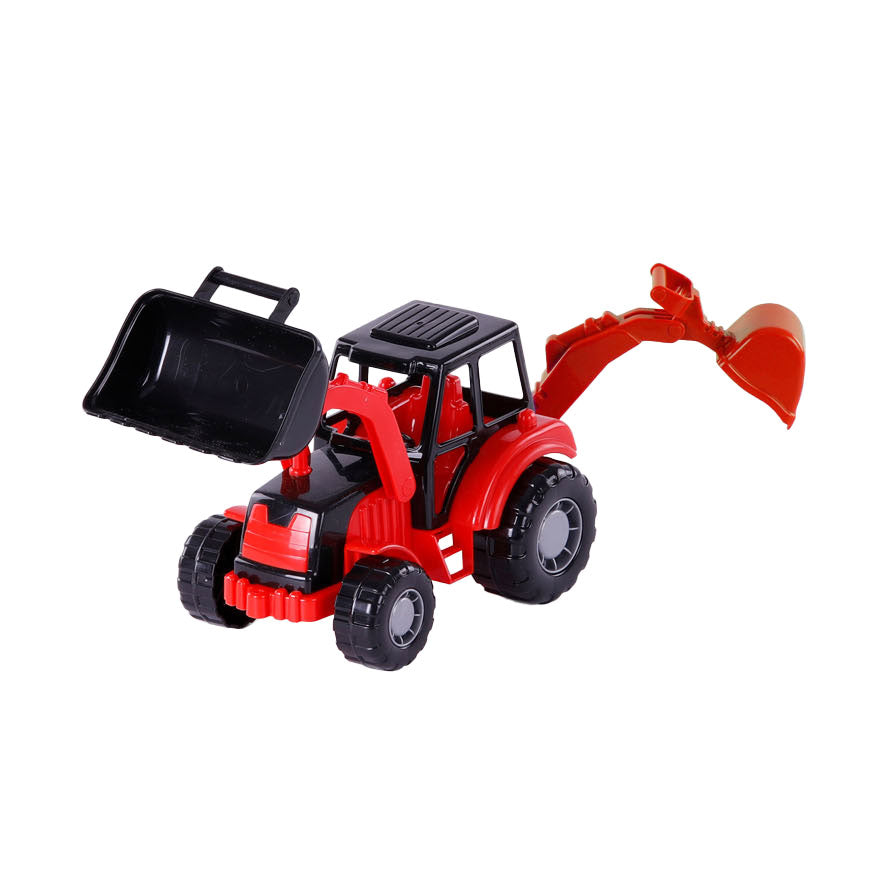 Cavallino Toys Tractor Expavator Tractor Red