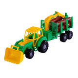 Cavallino Toys Cavallino Junior Tractor med Tap Trailer og Wood, 46cm