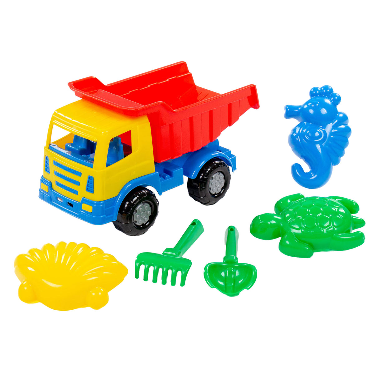 Cavallino Toys Cavallino Classic Tipping Truck with Beach Set, 6dlg.