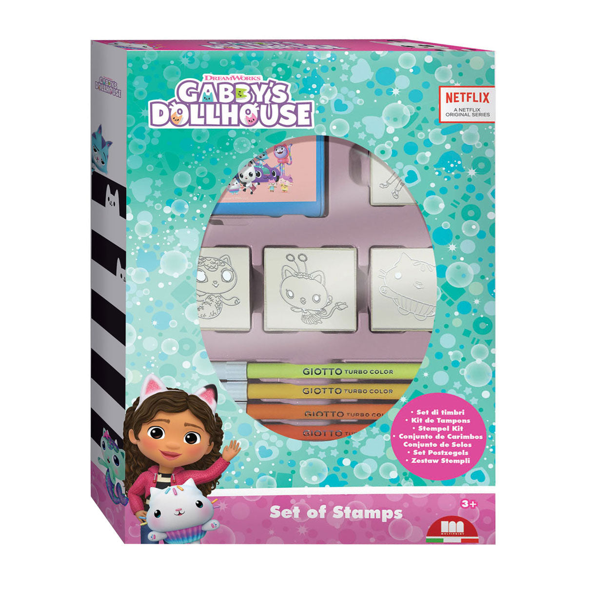 Multiprint Gabbys Dollhouse -stempelsett med 4 frimerker