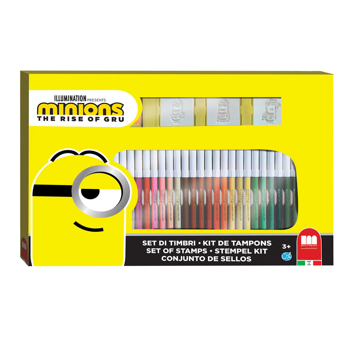 Ensemble de couleurs multiprint Minions avec timbres, 41dlg.