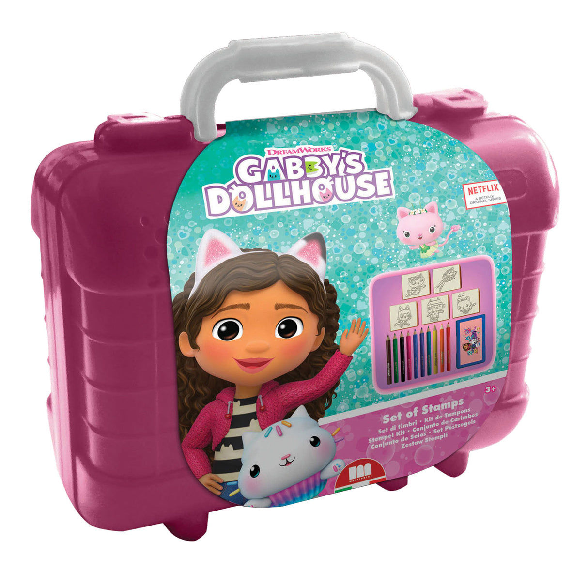 Multiprint Gabby's Dollhouse Travel Stamping Color Suitcase