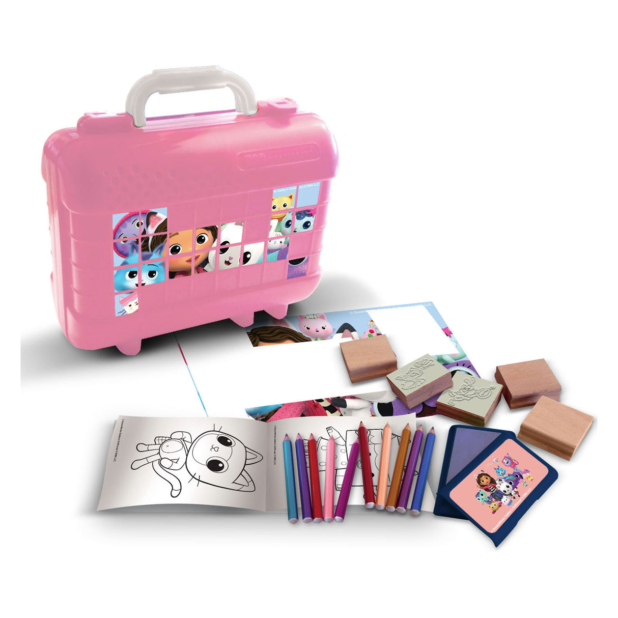 Multiprint Gabby's Dollhouse Travel Stempel und Farbkoffer