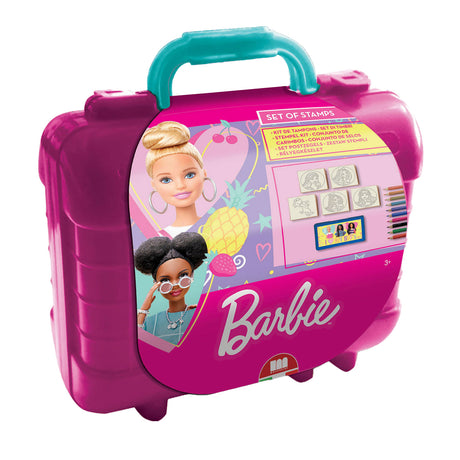 Multiprint Barbie Creative Travel Stempel- und Malkoffer für Kinder.
