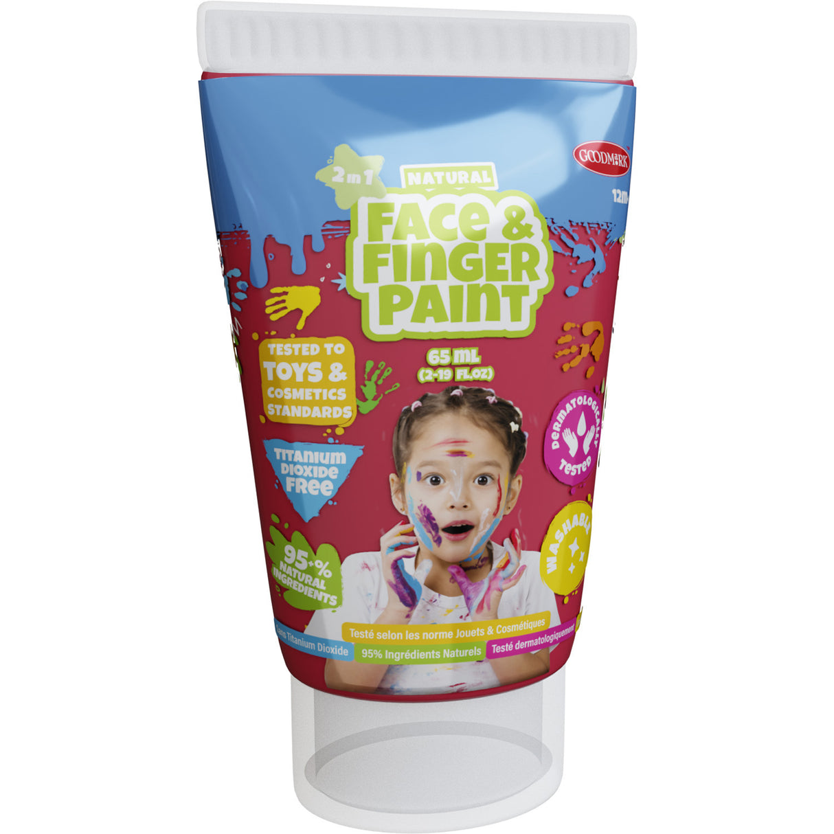 Boti Natural Face Fingerpaint Rurpt - Czerwony, 65 ml