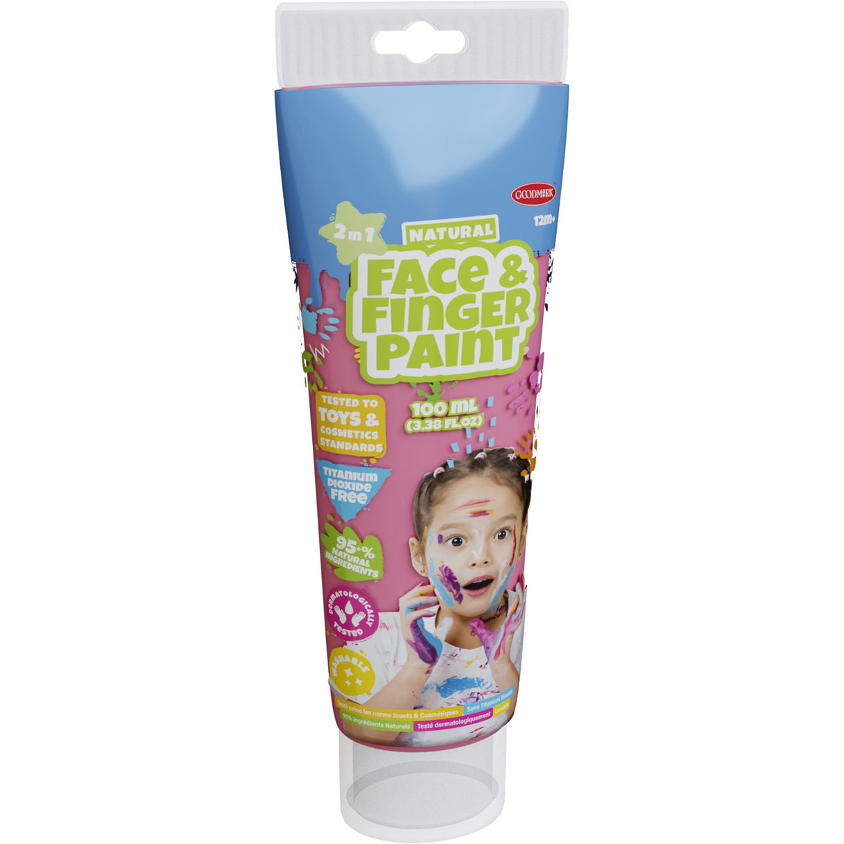 Boti natürliche Gesichts-Fingerfarbe, Tube – rosa, 100 ml