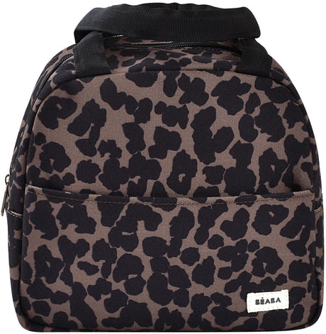 Béaba isotherme Lunchtasche 5 Liter – Kühltasche für Babymahlzeiten und Flaschen bis 23 cm – hält Lebensmittel stundenlang warm oder kalt – breite Reißverschlussöffnung mit extra Außentasche – wasserabweisend und faltbar – Leopardenmuster