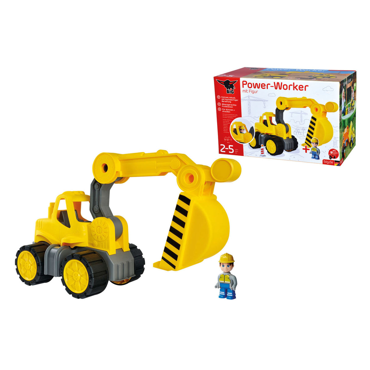 Grand Power Worker MIDI Excavator avec une silhouette