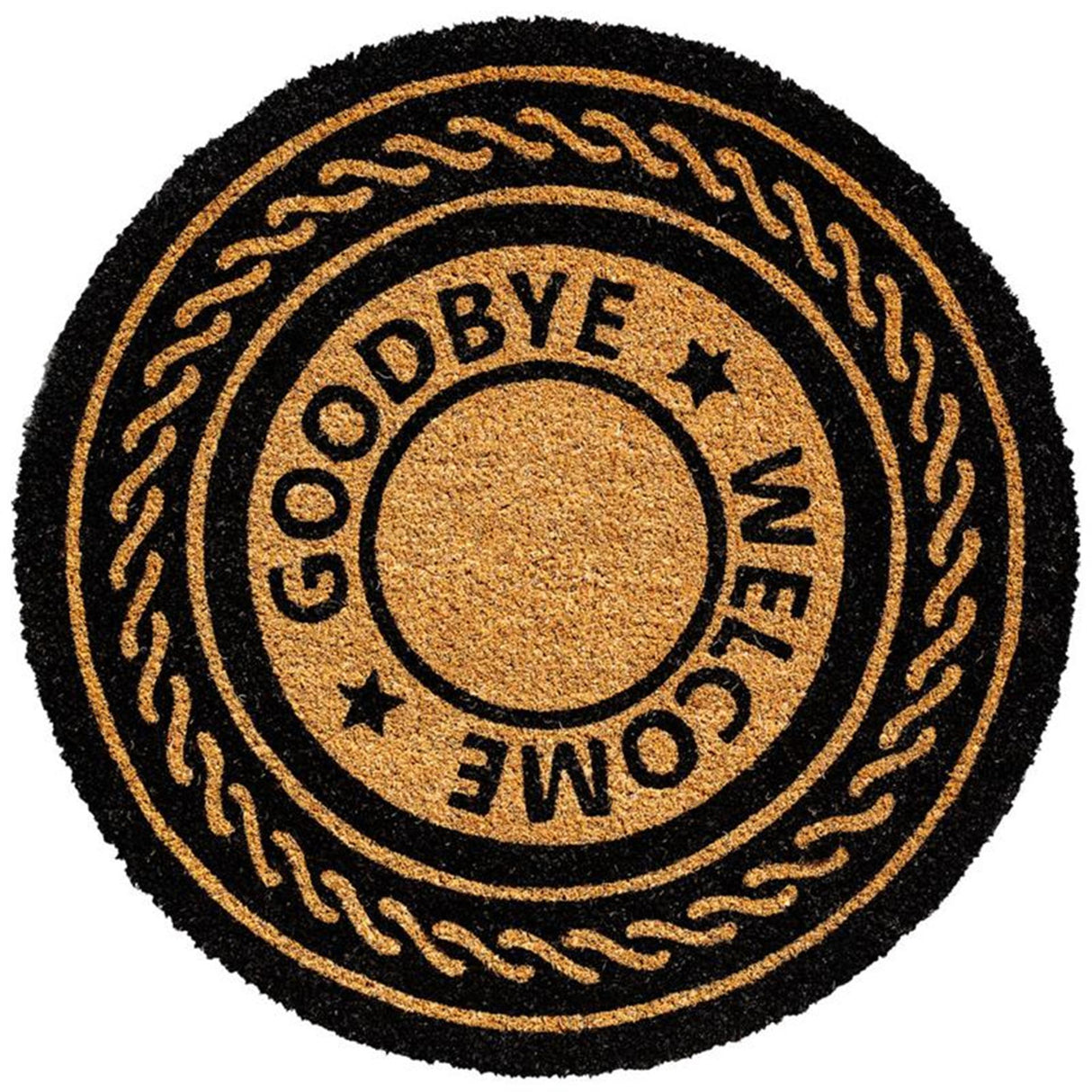 Hamat-Fußmatte Welcome Goodbye Kokosnuss ø60cm