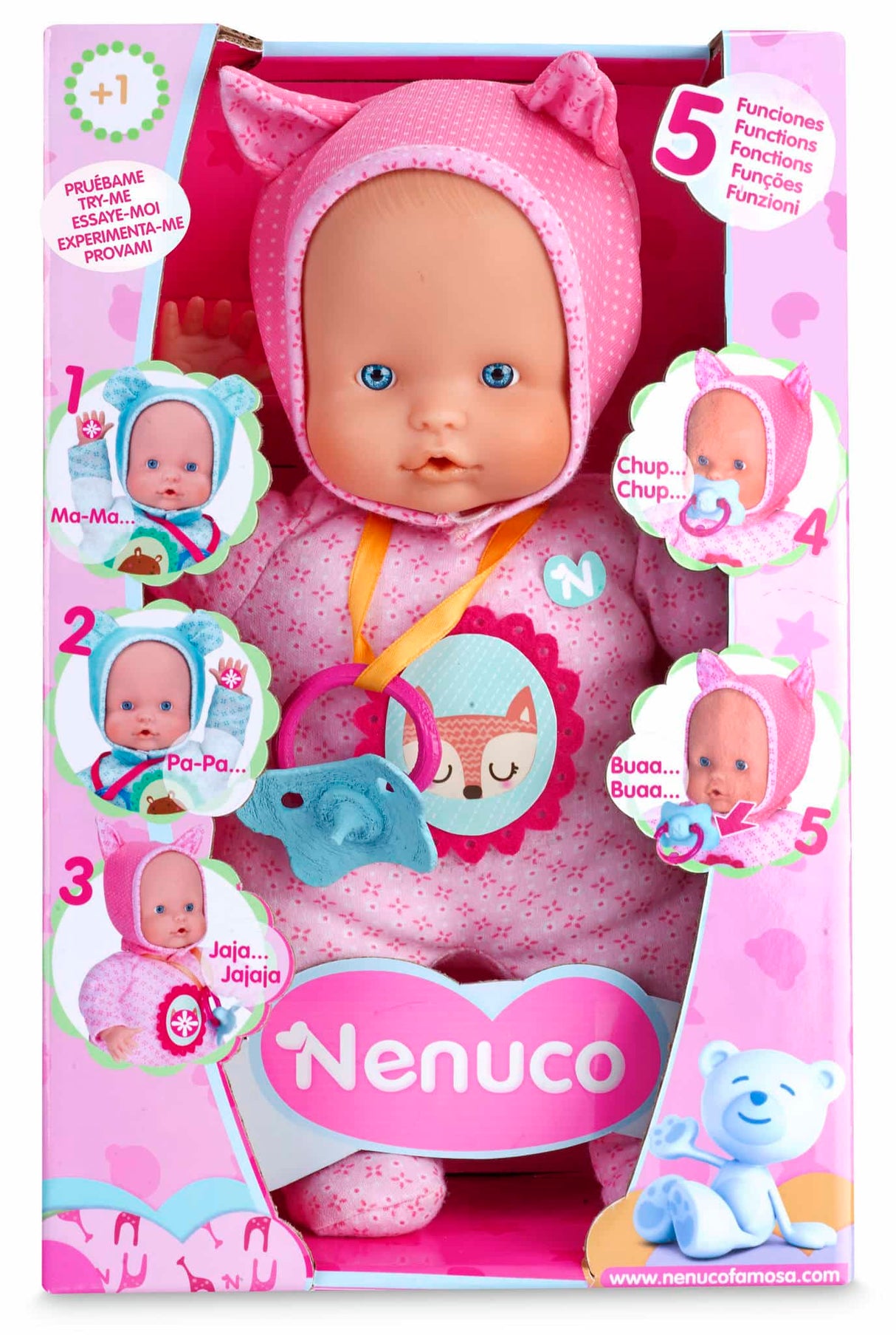 Famosa Nenuco Puppe mit 5 Funktionen und Schnuller