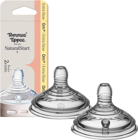 Tommee Tippee Natural Start Flaschensauger – extra langsame Zuführgeschwindigkeit 0 m+ – 2er-Set