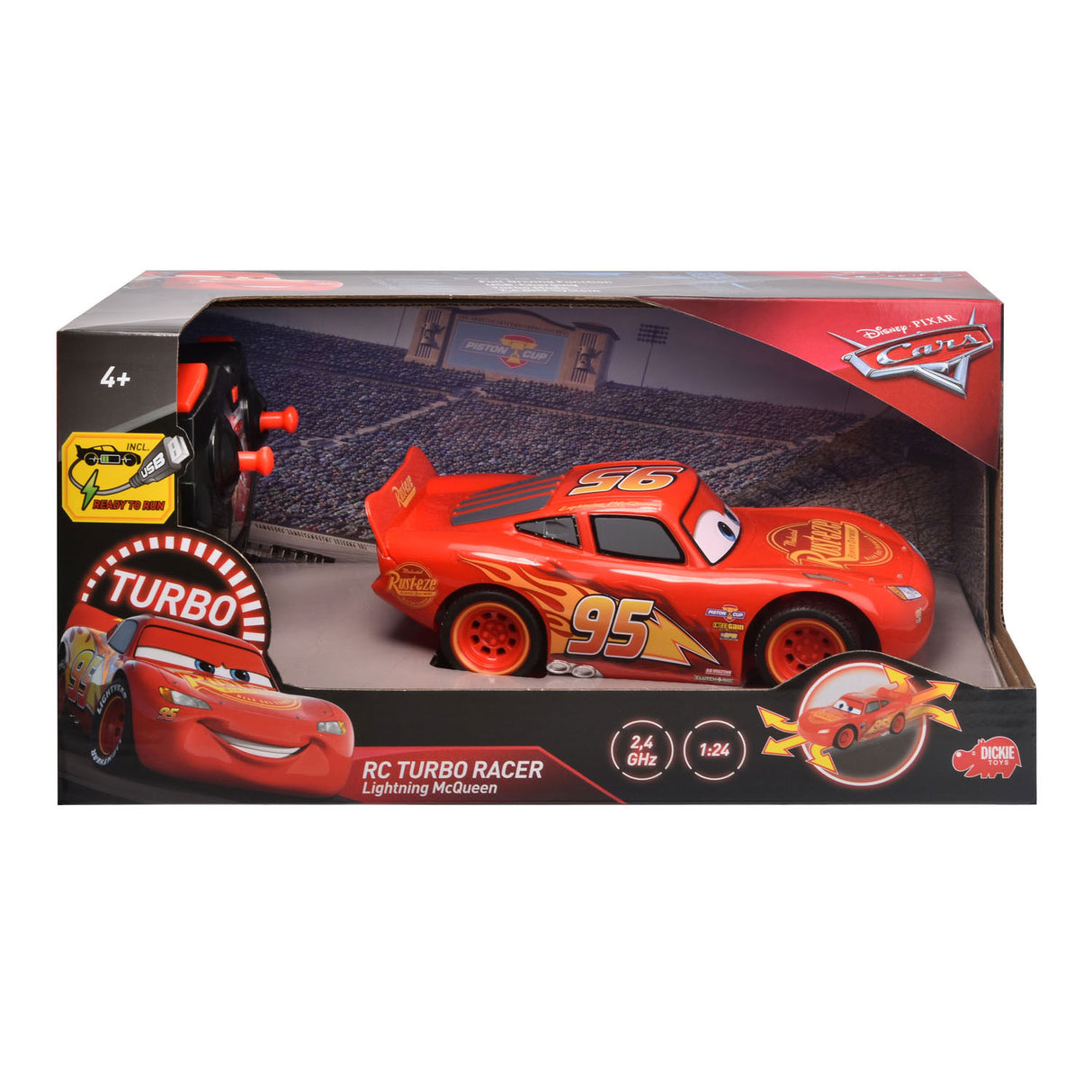 Dickie RC 3 Lightning McQueen Turbo Racer