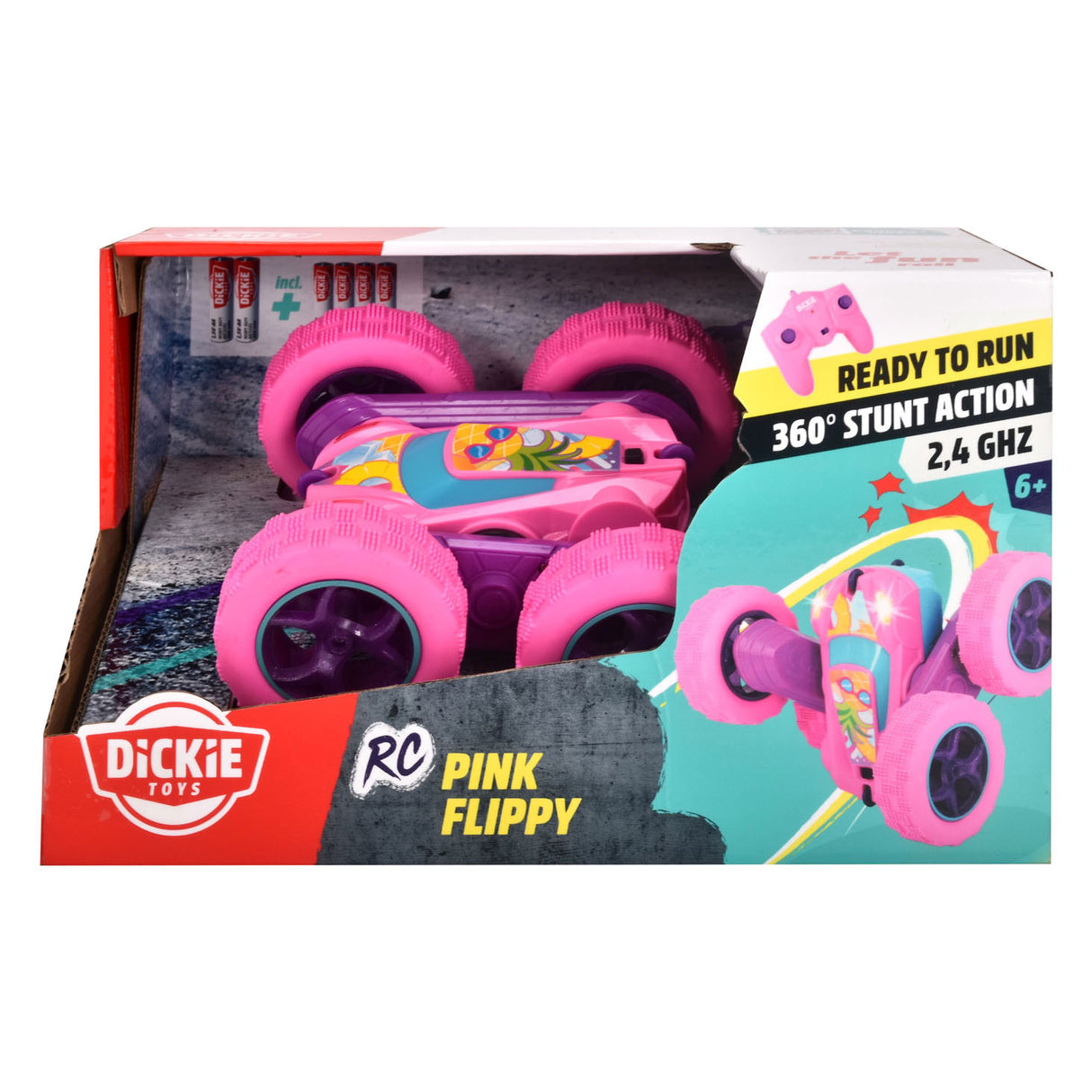 Dickie RC Pink Flippy, RTR Structorable Car